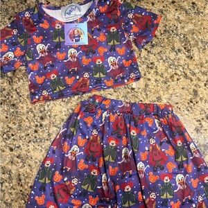 Disney Hocus Pocus Skirt set size 6/7